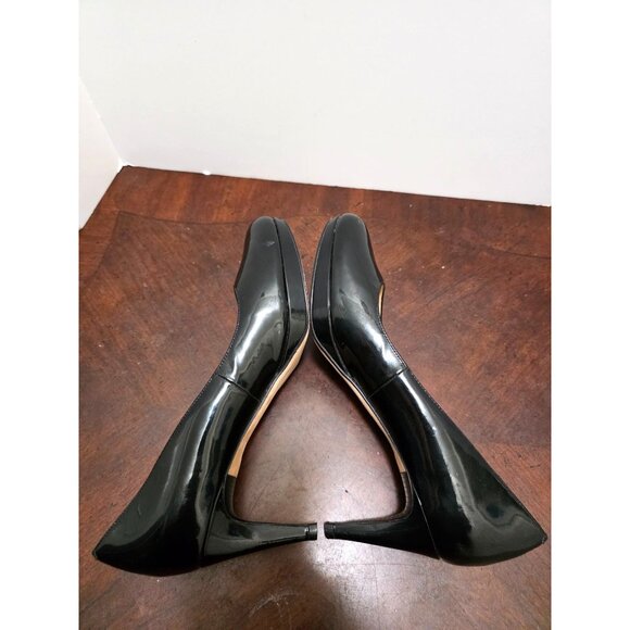 Cole Haan Black Patent Leather High Heel Pumps Women's Size 9.5B Classic Round T - Picture 7 of 11